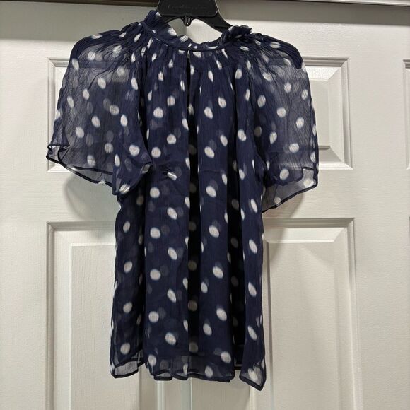 NWT J. Crew Dark Evening Ombre Crinkle Chiffon Smocked Top Size XS - Picture 5 of 12